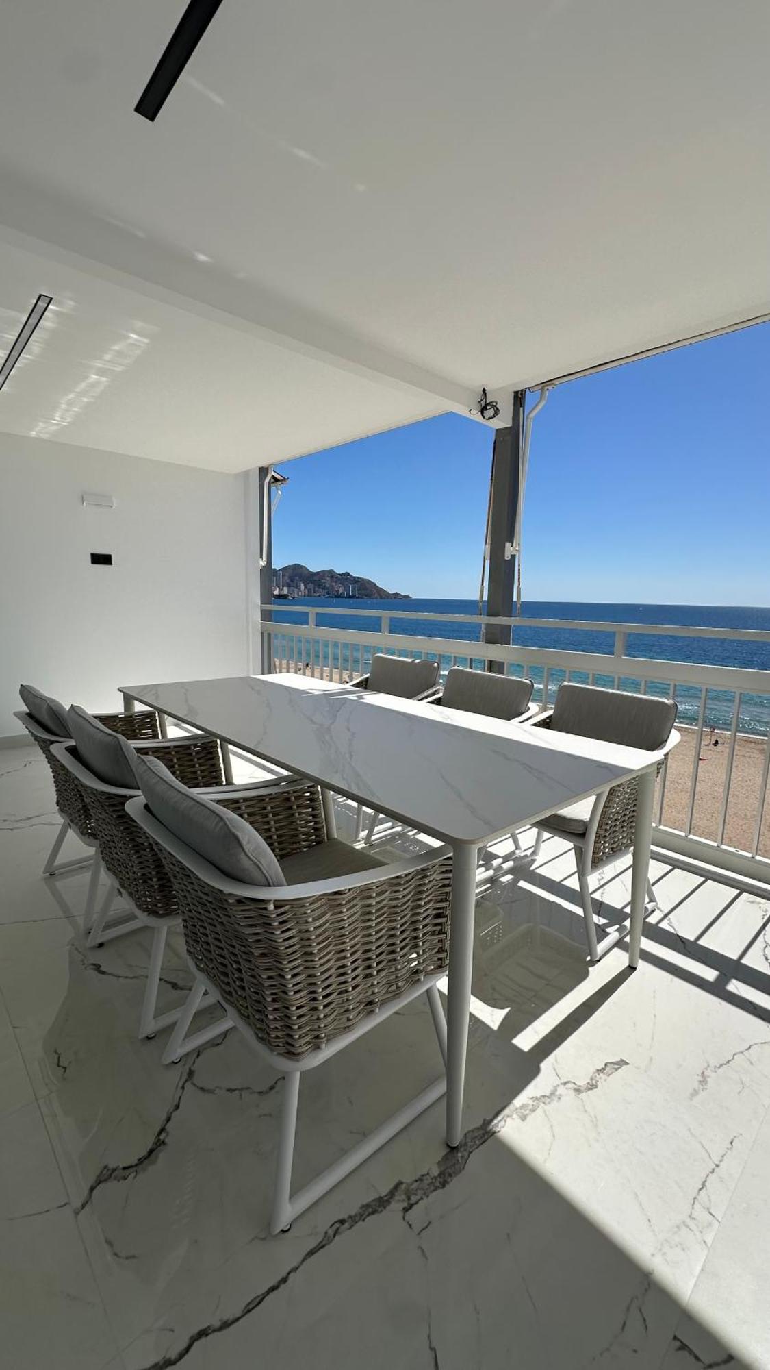 Esmeralda, Benidorm Beachfront Poniente, 1st line Frontal Seaview, Ocean Terrace Exterior foto