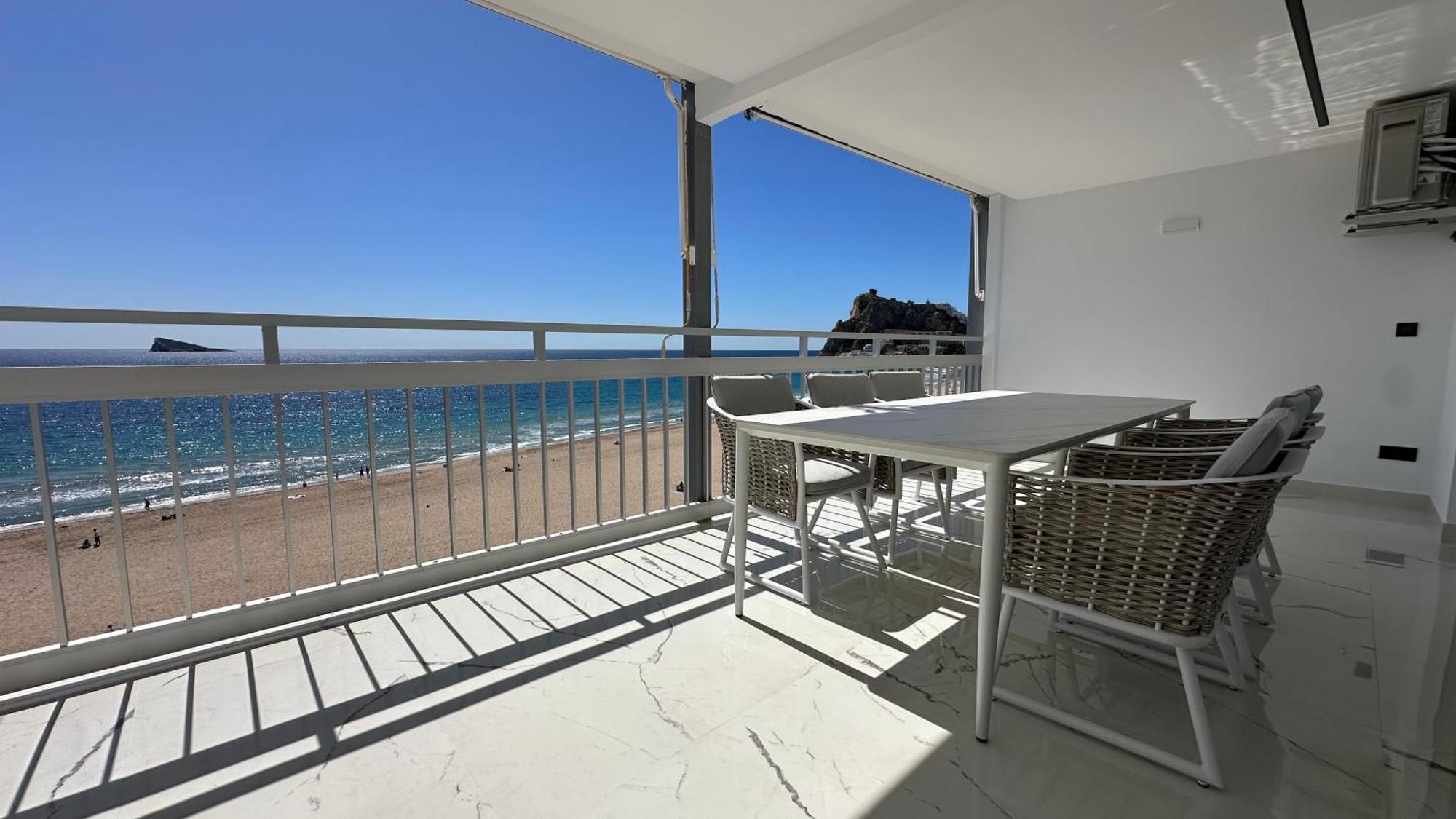 Esmeralda, Benidorm Beachfront Poniente, 1st line Frontal Seaview, Ocean Terrace Exterior foto